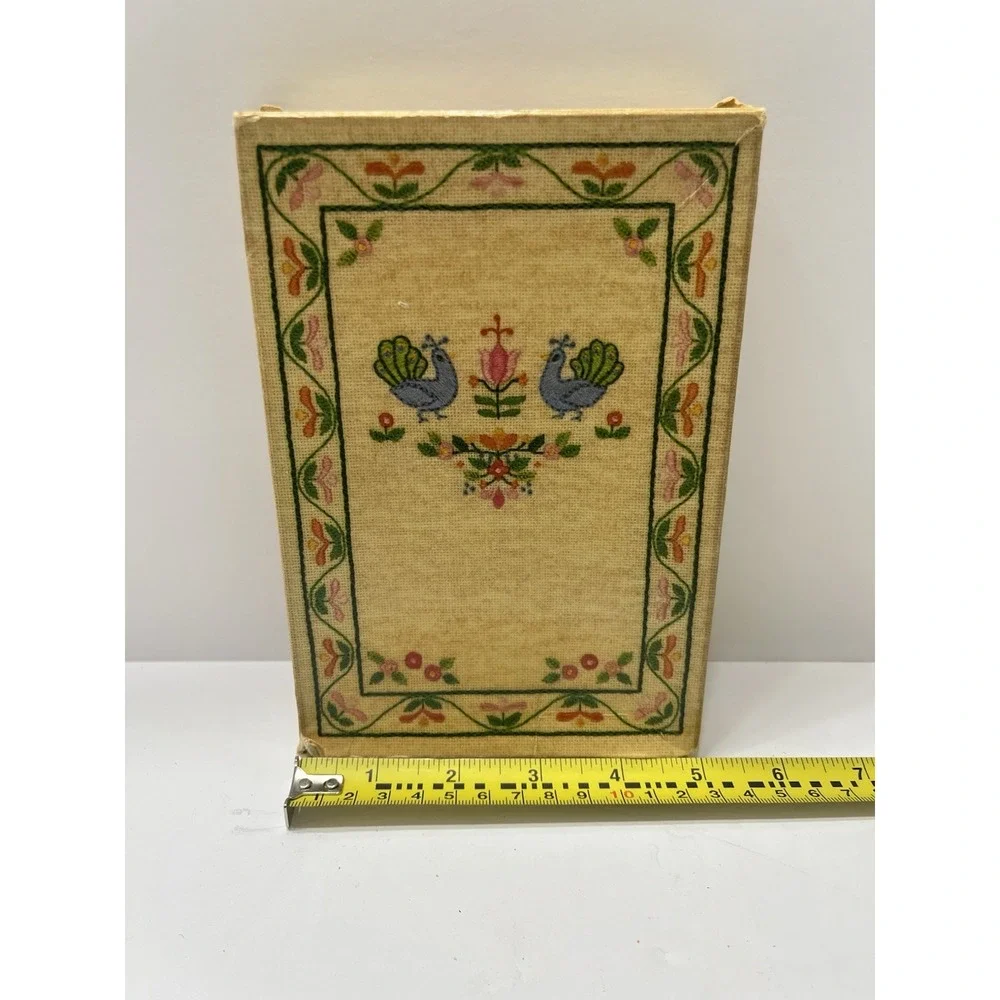 Vintage Avon Sampler Faux Needlework Plastic Frame 7x5